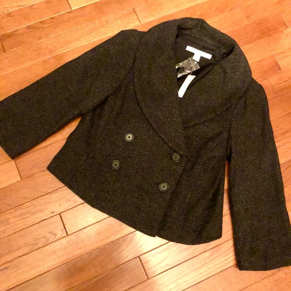 New NWT ALLEGORY wool and cashmere short suit jacket size 4 - Picture 6 of 12